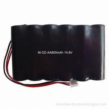 NiCd AA 800mAh Rechargeable Battery Pack with 7.2V Voltage